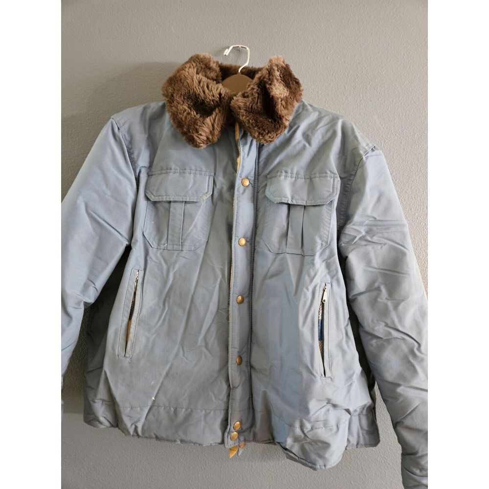 Vintage 80s 90s Woolrich Flannel lined XL Jacket Barn Coat USA Wool Cotton Nylon